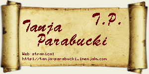 Tanja Parabucki vizit kartica